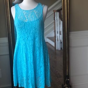 Free people turquoise lace dress 👗